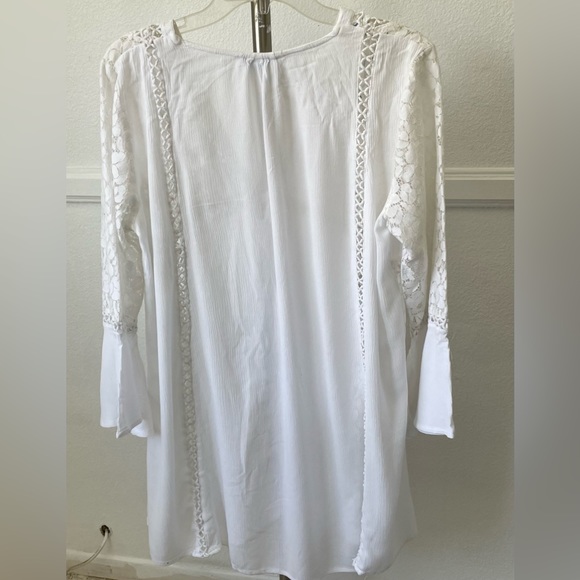 Blue Island Swimsuit Coverup V Neck
Bathing Suit Beach Dress Flowy Swim Bikini - Picture 2 of 5